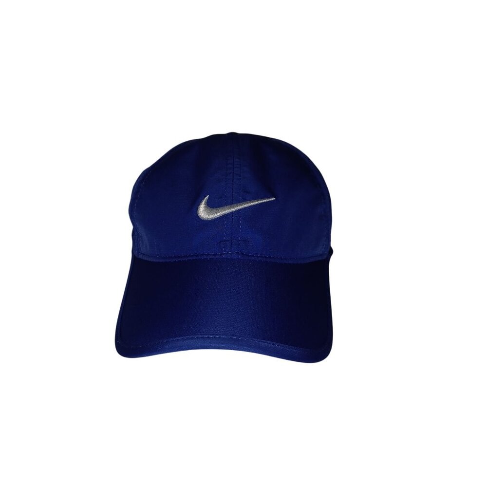 NIKE Blue Golf Hat Adjustable Perforated Panels St Andrews Embroidery Mens Cap
